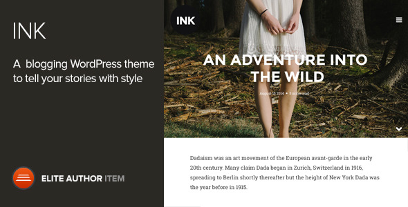 Ink — A WordPress Blogging theme to tell Stories